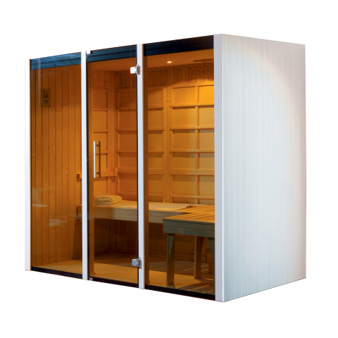Sauna d'intérieur à infrarouge STYLE | 3 places | 3336W | 212 x 125 - H 190 cm