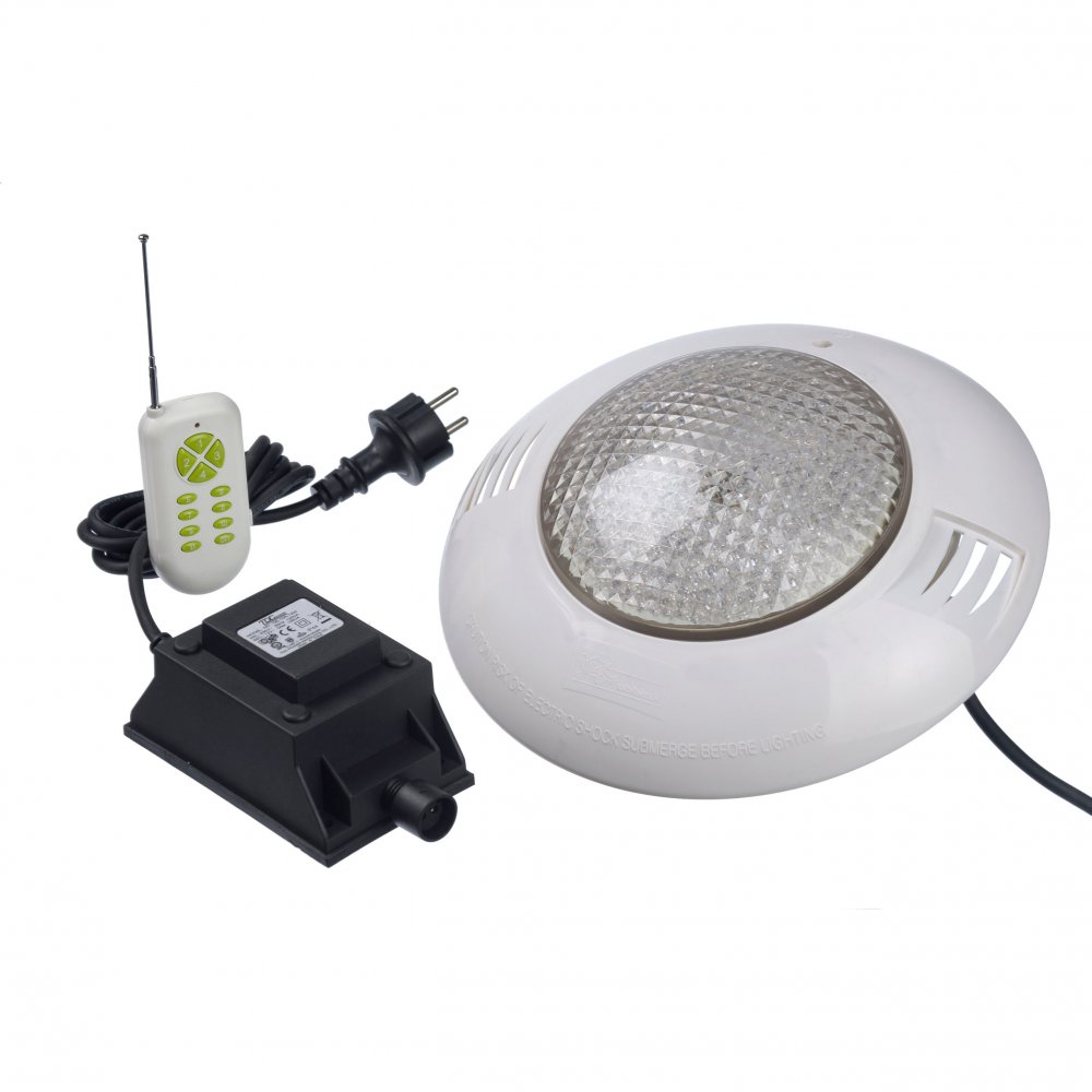 Projecteur piscine bois Kit Spot LED 406 RGB + Télécommande Ubbink