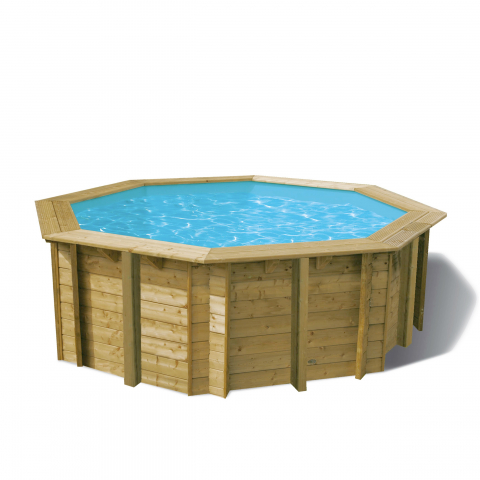 piscine-en-bois-octogonale-sunwater-360-liner-bleu-ubbink