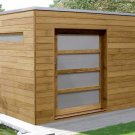 Abri de jardin toit plat en bois éxotique BOX-IROKO 