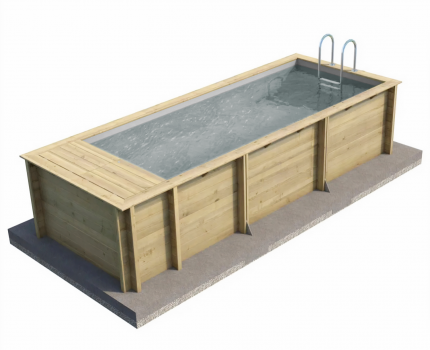 Piscine en bois rectangulaire Pool’n Box 6,2 x 2,5 M – H 133 cm – Procopi