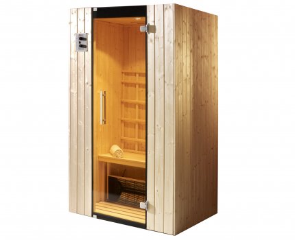Sauna d'intérieur à infrarouge CLASSIC | 1 place | 1700W | 108 x 99 - H 190 cm