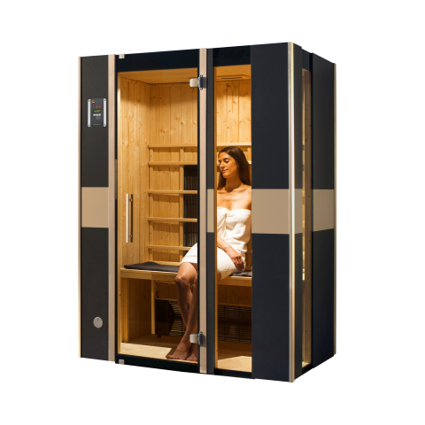 Sauna d'intérieur à infrarouge SPORTS | 2 places | 2050W | 137 x 99 - H 190 cm