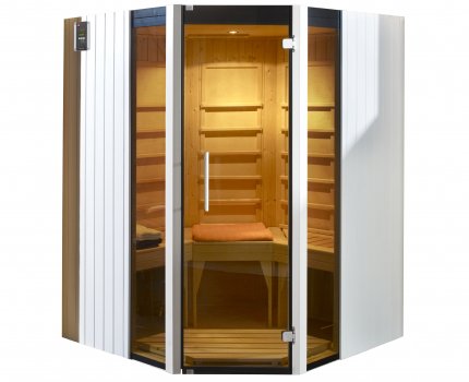 Sauna d'intérieur à infrarouge STYLE ANGLE | 3 places | 2890W | 200 x 138 - H 190 cm