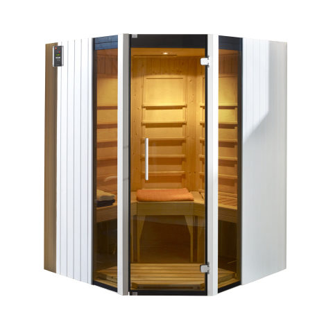 Sauna d'intérieur à infrarouge STYLE ANGLE | 3 places | 2890W | 200 x 138 - H 190 cm