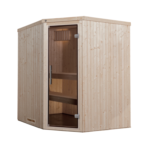 Sauna traditionnel KASALA 2 | 4 places | Poêle Compact 6,8 KW | Porte Trend | 194 x 177 - H 199 cm