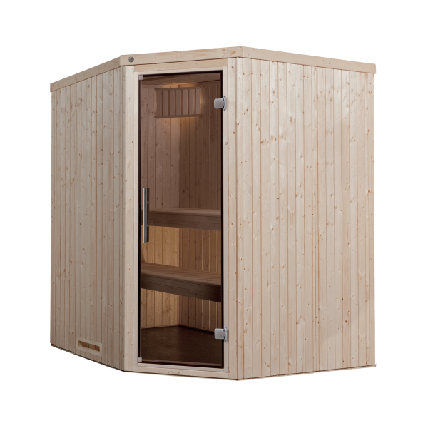 Sauna traditionnel KASALA 2 | 4 places | Poêle BioS 6,8 KW | Porte Trend | 194 x 177 - H 199 cm