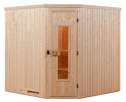 Sauna traditionnel KASALA 3 | 5 places | Poêle Compact 6,8 KW | Porte Classic | 194x194 - H 199 cm 