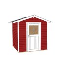 Abri de jardin en bois 223 | 3 m² | Rouge Suédois | 21 mm d'épaisseur
