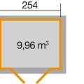 Abri de jardin en bois 323 | 4,7 m² | Aspect lasuré | 19 mm d'épaisseur
