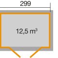 Abri de jardin en bois 323 | 5,6 m² | Aspect lasuré | 19 mm d'épaisseur