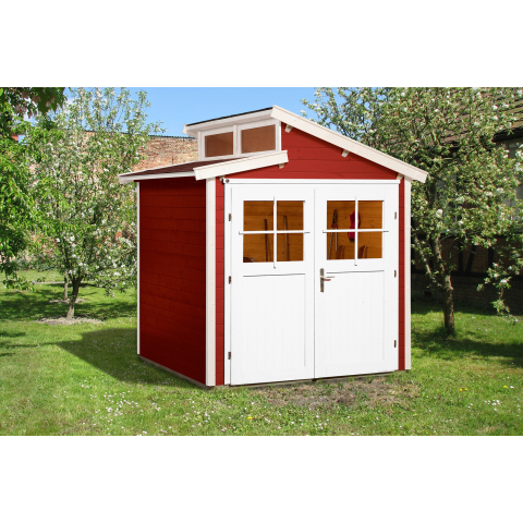 Abri de jardin en bois 226 | 4,1 m² | Rouge Suédois | 21 mm d'épaisseur