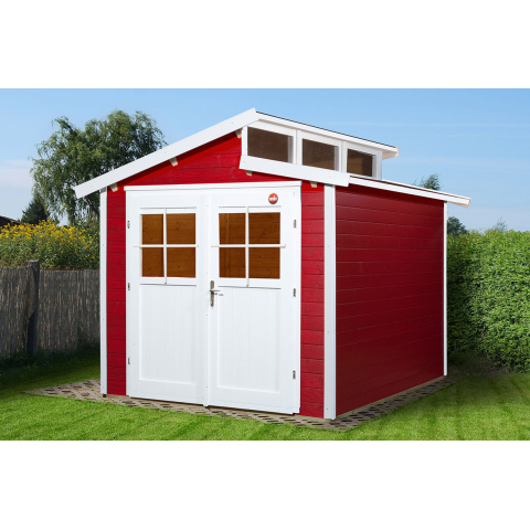 Abri de jardin en bois 226 | 5,4 m² | Rouge Suédois | 21 mm d'épaisseur