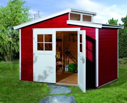 Abri de jardin en bois 226 | 5,9 m² | Rouge Suédois | 21 mm d'épaisseur