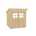Abri de jardin en bois 325 | 3,6 m² | Aspect lasuré | 19 mm d'épaisseur