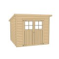 Abri de jardin en bois 325 | 4,7 m² | Aspect lasuré | 19 mm d'épaisseur