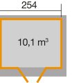 Abri de jardin en bois 325 | 4,7 m² | Aspect lasuré | 19 mm d'épaisseur