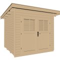 Abri de jardin en bois 179 | 8,5 m² | Aspect brut | 28 mm d'épaisseur