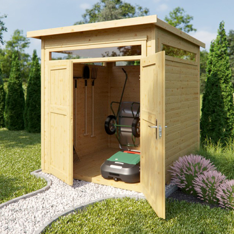 Abri de jardin en bois 265 | 2,2 m² | Aspect brut | 21 mm d'épaisseur