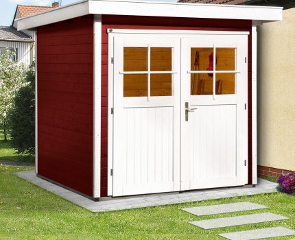 Abri de jardin en bois 227 | 4,1 m² | Rouge Suédois | 21 mm d'épaisseur