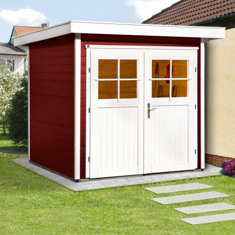 Abri de jardin en bois 227 | 4,1 m² | Rouge Suédois | 21 mm d'épaisseur