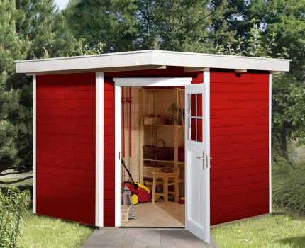 Abri de jardin en bois 229 | 5,4 m² | Rouge Suédois | 21 mm d'épaisseur