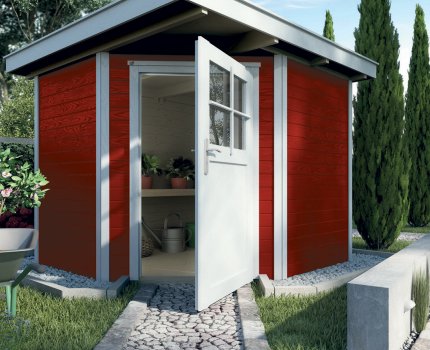 Abri de jardin en bois 229 | 4,1 m² | Rouge Suédois | 21 mm d'épaisseur