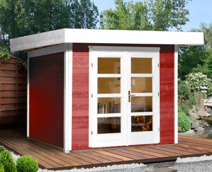 Abri de jardin en bois 126+ | 5,9 m² | Rouge Suédois | 28 mm d'épaisseur