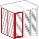 Armoire de jardin GartenQ Multi | 3,9 m² | Rouge Suédois | Pack SaveBike | 14 mm d'épaisseur 