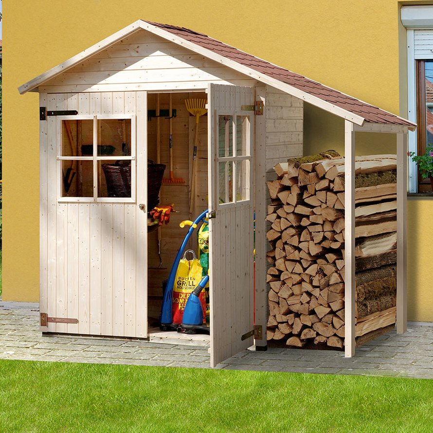 Armoire de jardin en bois d'épicéa 1,2 m² - Weka