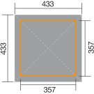 Tonnelle autoportante en bois 651A | Aspect brut | 433 x 433 x 314 cm