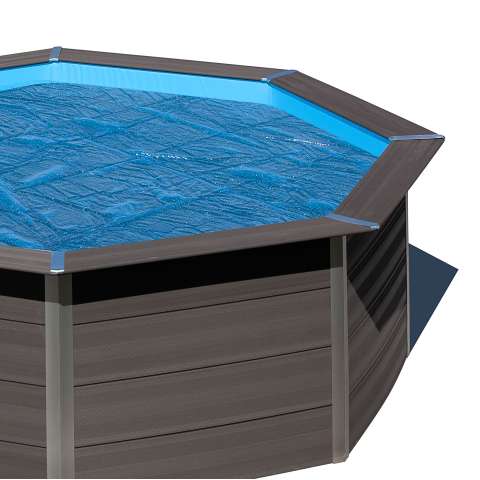 Bâche à bulles pour piscine en composite octogonale allongée - 400 microns