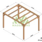 Pergola bois autoportante Alicante – 12 m2 - Maderland
