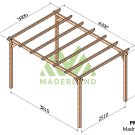 Kit pergola en bois massif traité autoclave Madrid - 420x300 cm – Maderland