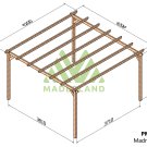 Kit pergola en bois massif traité autoclave Madrid - 420x240 cm – Maderland