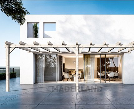 Pergola en bois terrasse adossée Sevilla - 16 à 50 m2 – Maderland