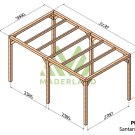 Pergola en bois autoportante Santander – 500x300 cm - Maderland