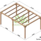 Pergola en bois autoportante Santander – 600x400 cm - Maderland