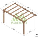 Pergola en bois terrasse adossée Palma - 500x300 cm – Maderland