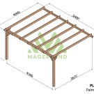 Pergola en bois terrasse adossée Palma - 500x400 cm – Maderland