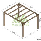 Pergola en bois autoportante Fuengirola – 400x300 cm - Maderland