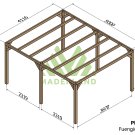 Pergola en bois autoportante Fuengirola – 500x400 cm - Maderland