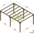 Pergola en bois autoportante Fuengirola – 600x400 cm - Maderland