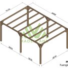 Pergola en bois autoportante Fuengirola – 600x400 cm - Maderland