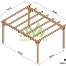 Pergola bois autoportante Valencia – 500x400 cm - Maderland