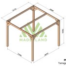 Pergola bois autoportante Tarragona – 300x300 cm - Maderland