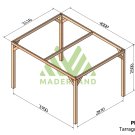Pergola bois autoportante Tarragona – 400x300 cm - Maderland