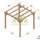 Pergola bois autoportante Sitges – 300x300 cm - Maderland