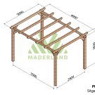Pergola bois autoportante Sitges – 400x300 cm - Maderland