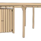 Carport en bois XL avec remise de jardin intégrée -  5,1 x 6 m - Weka